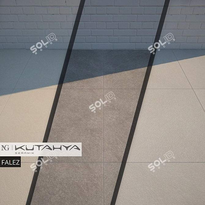 Falez Anthracite Rectified Porcelain Tile 3D model image 1