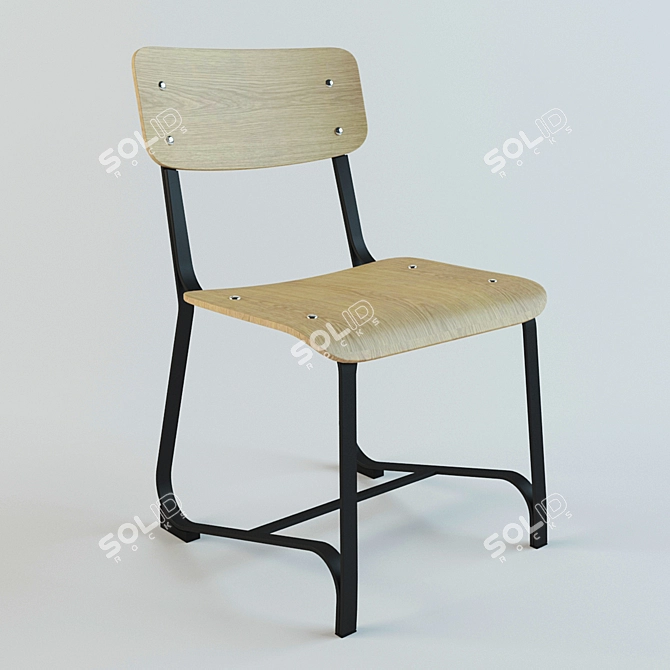  Zenith School Stool - Innovative Design 3D model image 1