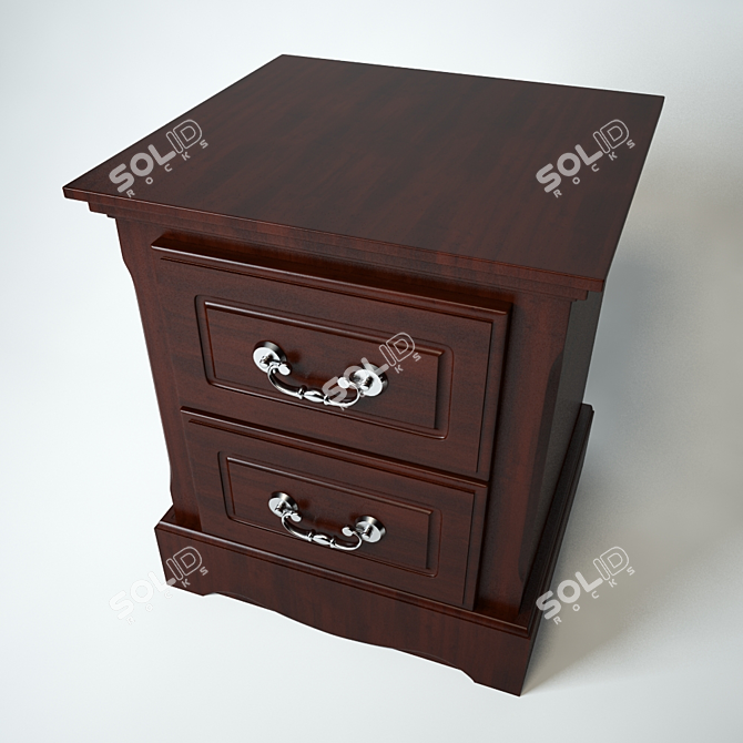 Melody-RB Bedside Table - Malaysia Made 3D model image 2