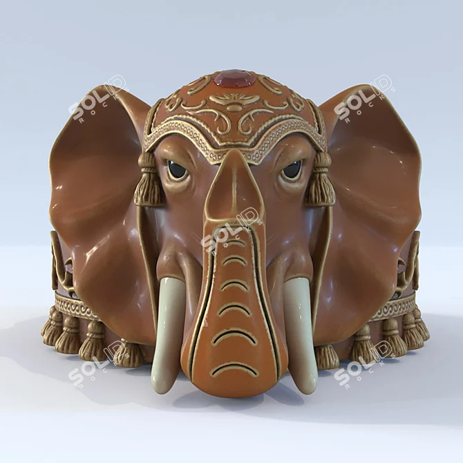 Elephant Ashtray: Stylish & Durable 3D model image 2