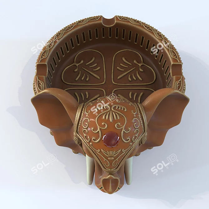 Elephant Ashtray: Stylish & Durable 3D model image 3