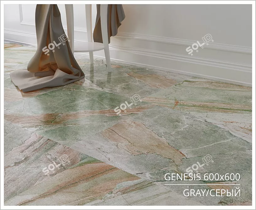 KERRANOVA Slate Floor Tiles 3D model image 2