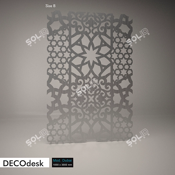 Dubai Architectural Lattice Panels 3D model image 2