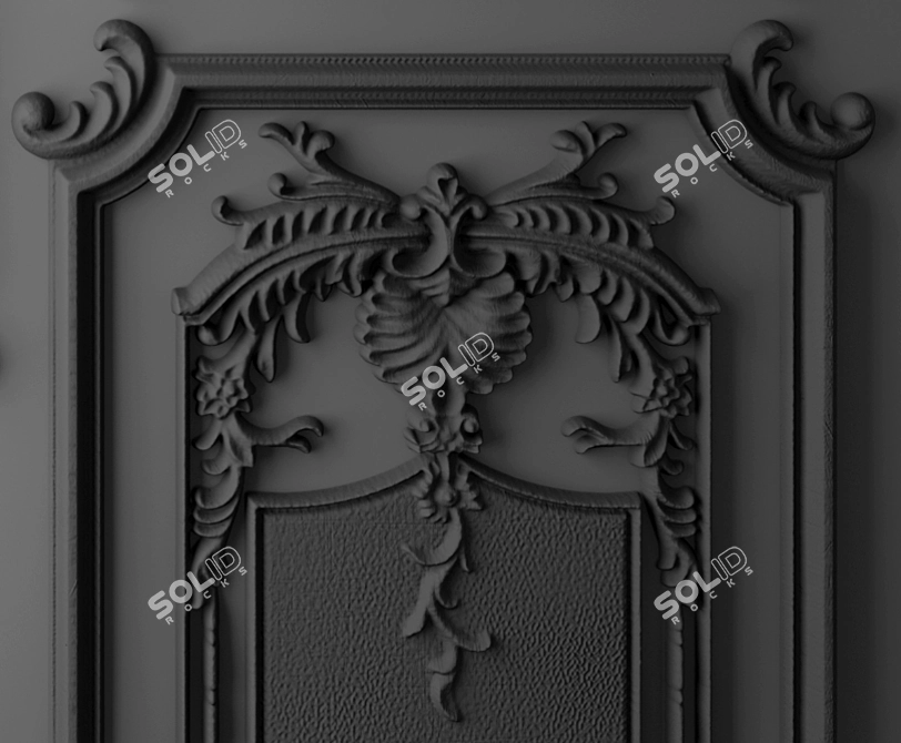  Elegant Stucco Frame 3D model image 2