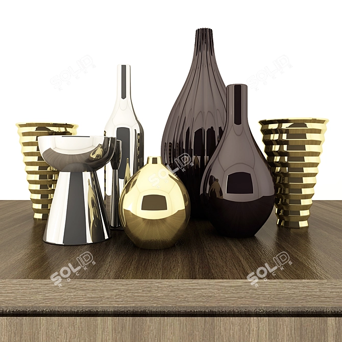 Title: Sleek Home Decor Essentials 3D model image 1