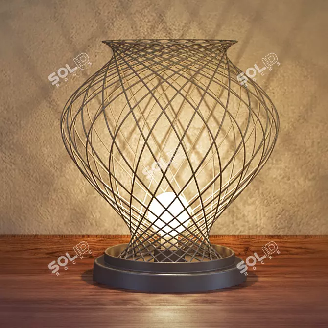 Elegant Metal Desk Lamp 3D model image 1