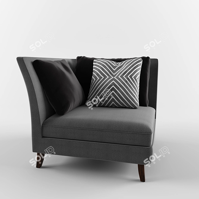 Cozy Lounge Arm Chair 3D model image 2