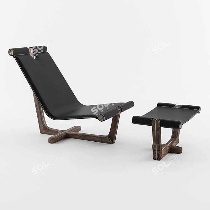 Armada Collection: Stylish High & Low Chairs 3D model image 1