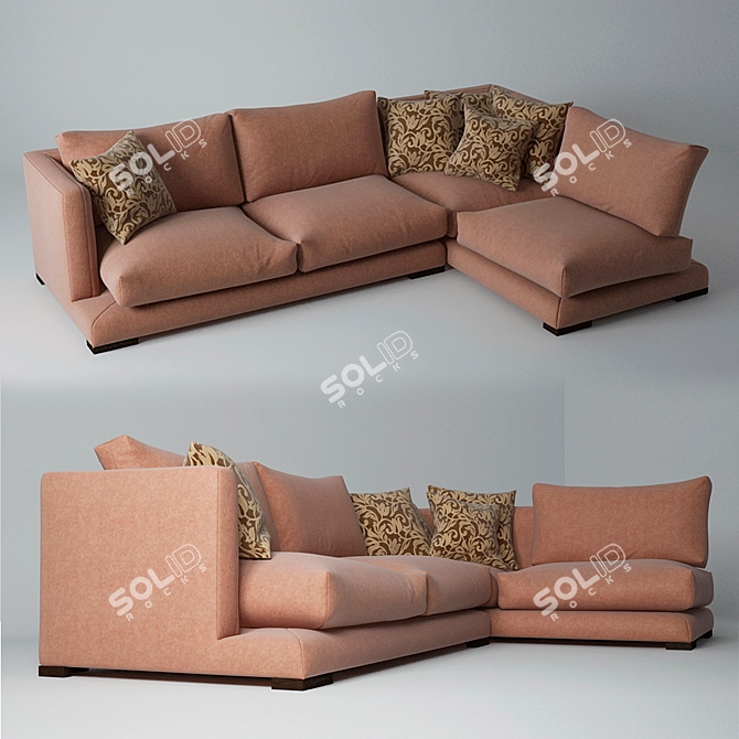 Minimalist Corner Sofa 3D model image 1