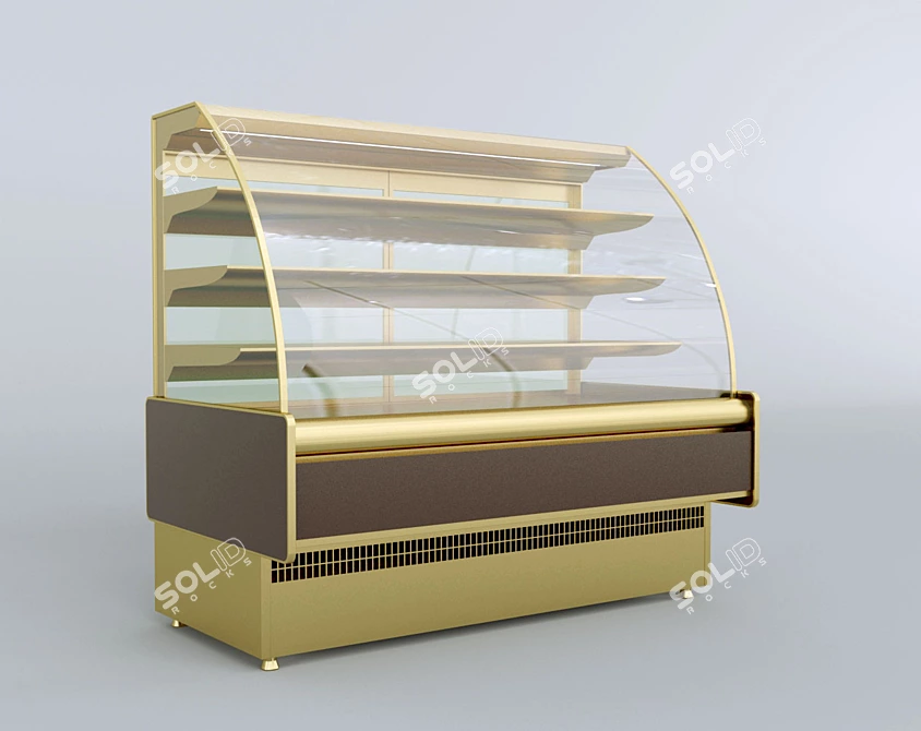 Sleek Display Showcase 3D model image 1