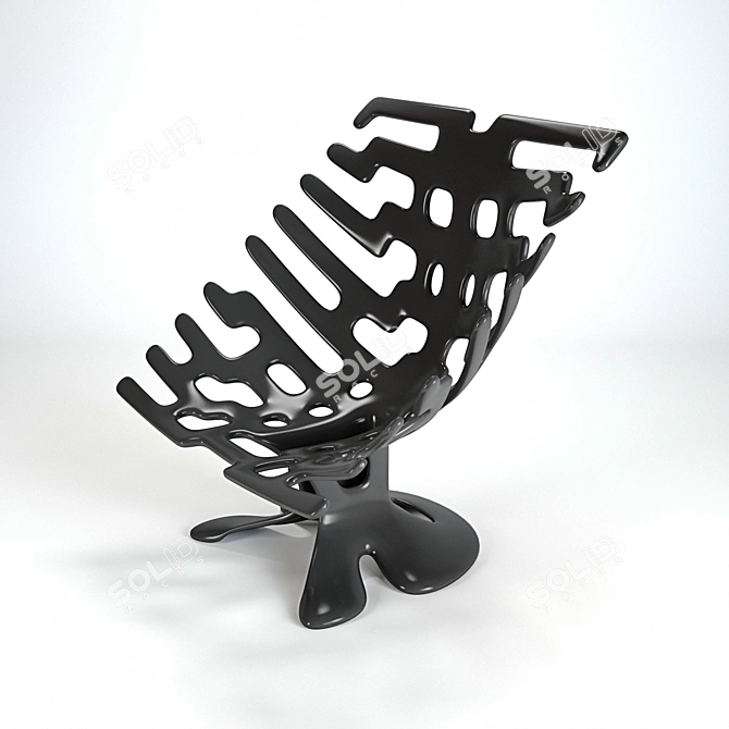 Garden Bliss: Plastic Chair 3D model image 1