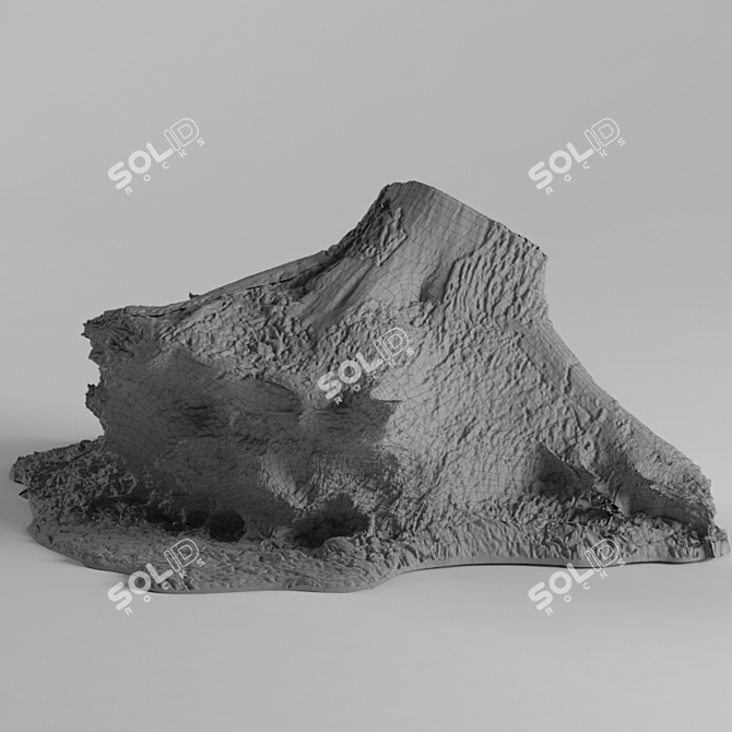 Nature-inspired Stump Replica 3D model image 3