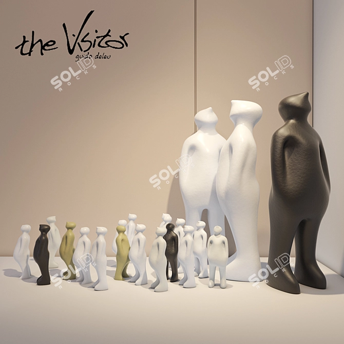 Sculptural Luminaire: The Visitor 3D model image 1