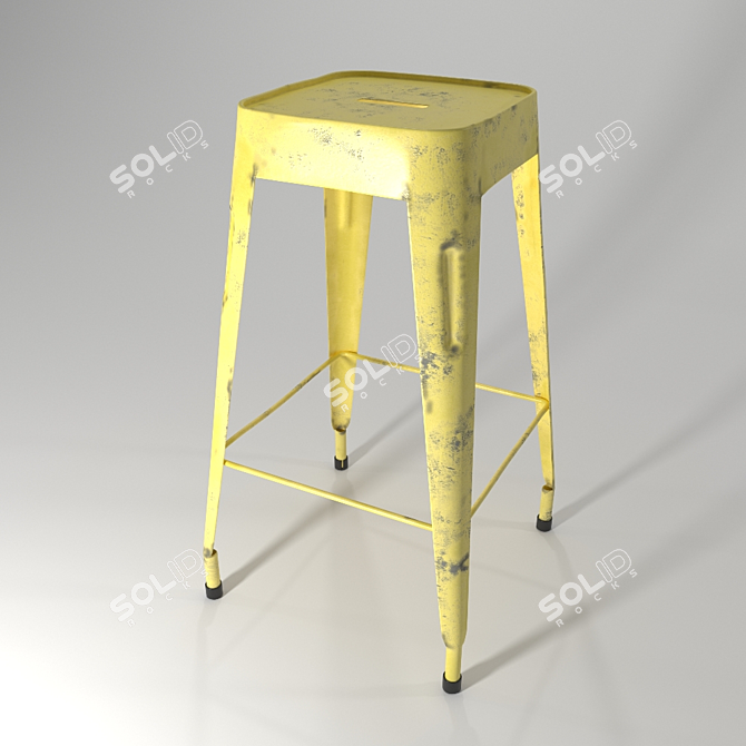 Elegant James Bar Chair 3D model image 1