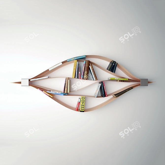 Versatile Bookshelf: Flexible Design with Designer Collection 3D model image 1