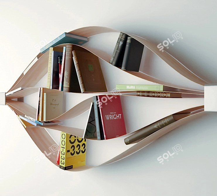 Versatile Bookshelf: Flexible Design with Designer Collection 3D model image 2