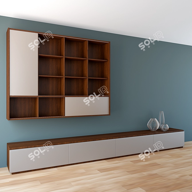 Cubus Sliding Door Living System 3D model image 3