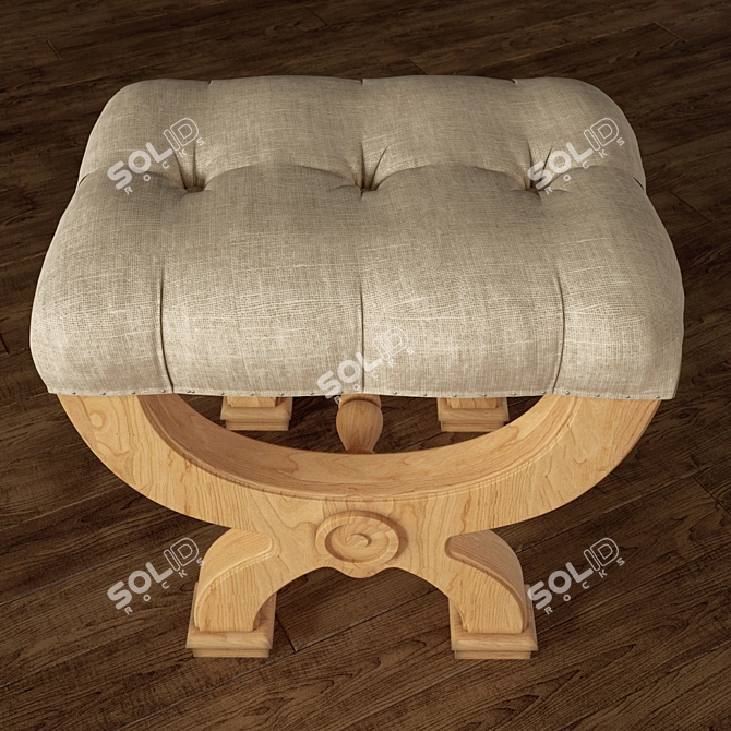 Elegant Burlap Rondelle Accent 3D model image 2