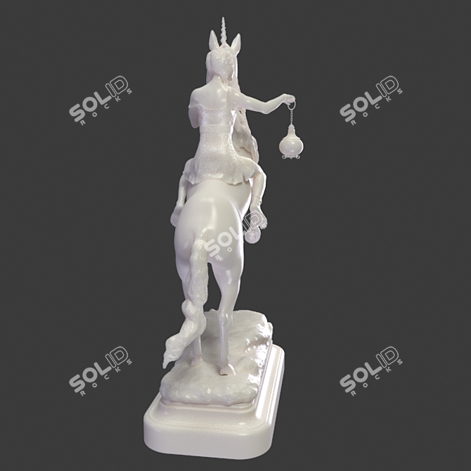 Sentry's Vigil: Miniature Guardian for Desk or Mantel. 3D model image 3