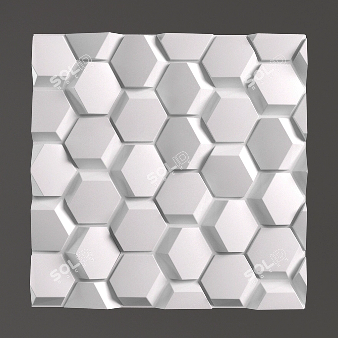 Seamless Plaster Wall Panel 3D model image 2