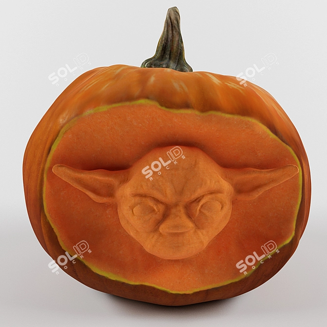 Yoda Pumpkin Head - Halloween Décor 3D model image 1