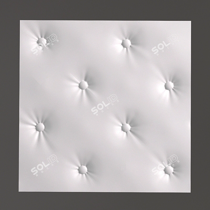 Elegant Embossed Plaster Panel 3D model image 2