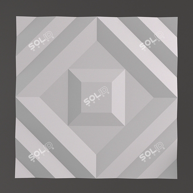 Seamless Plaster Wall Panel 3D model image 2