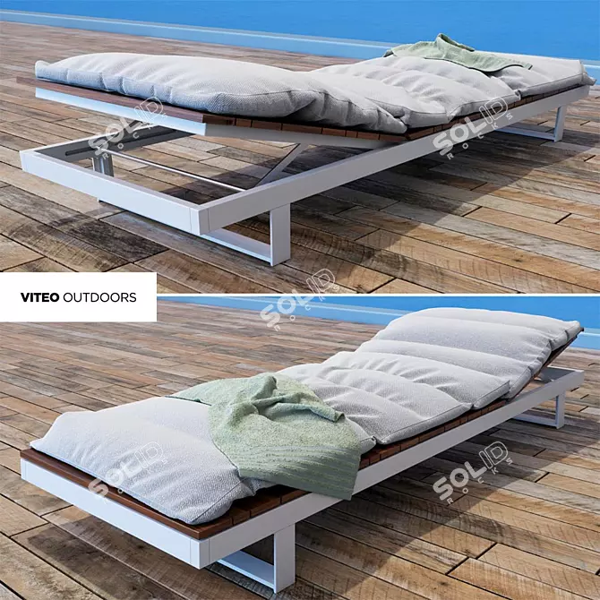 Elevate Your Outdoor Relaxation with Pure Viteo Chaise 3D model image 1