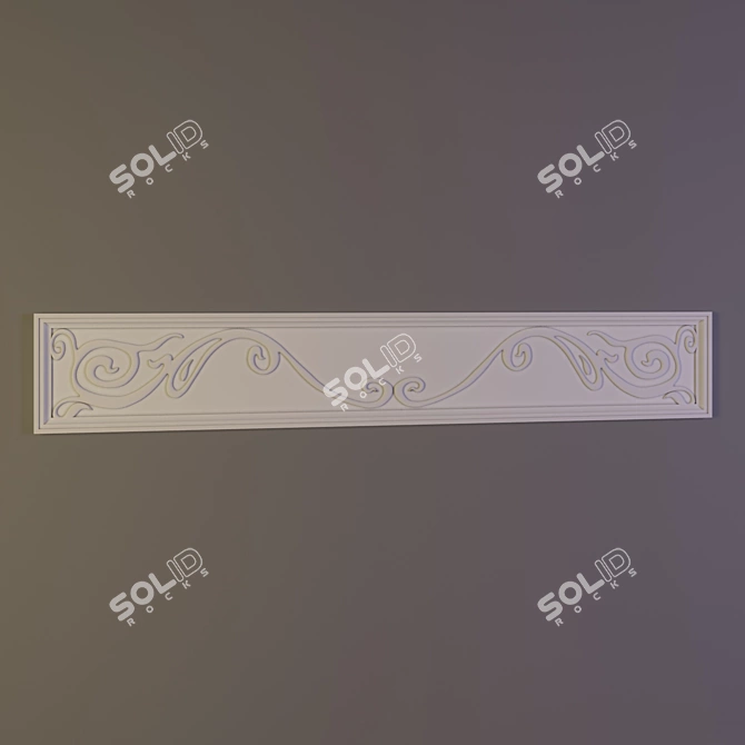 Elegant Fretwork Design 3D model image 1