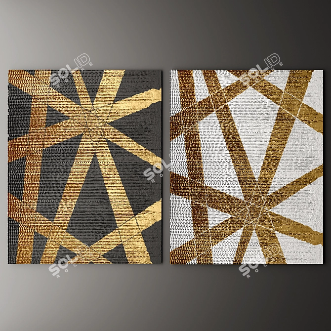 Title: Artisan 3D Wall Panel 3D model image 1