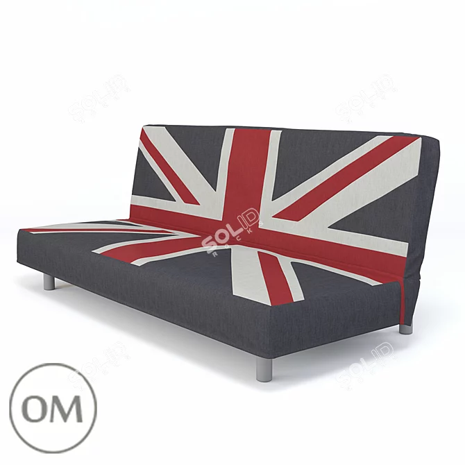 URBUM British Flag Sofa Bed 3D model image 1