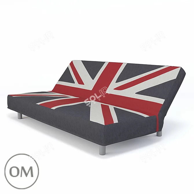 URBUM British Flag Sofa Bed (Lounger) 3D model image 1