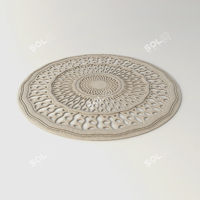 Modern Art Inspired Rug - 160 cm 3D model image 3