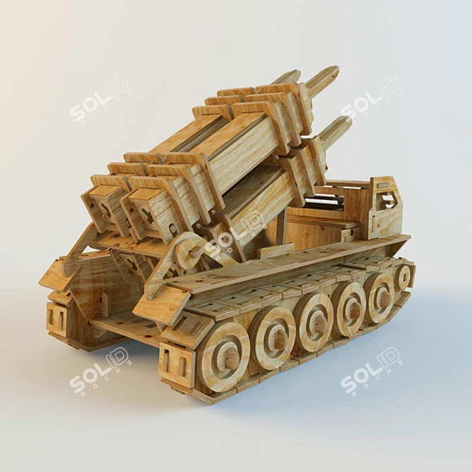  Plywood Guided Missile System 3D model image 2