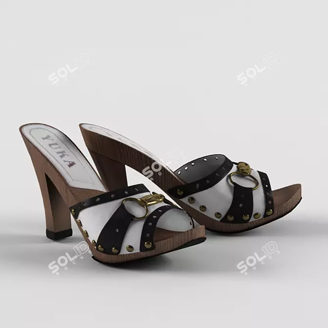 YUKA Travel Clogs 3D model image 1