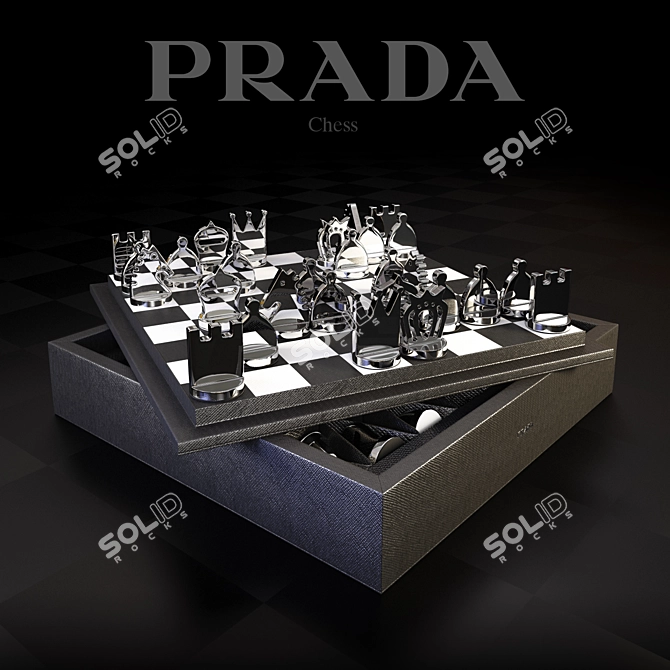 Prada Saffiano Chess Set 3D model image 1