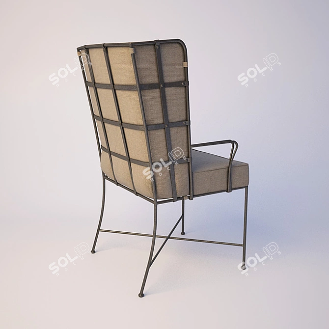 Title: Rugged Caracole Armchair 3D model image 2