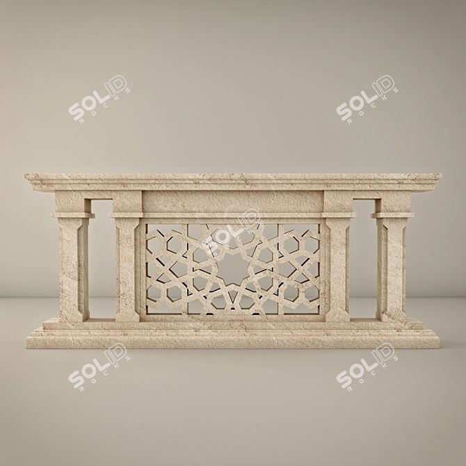 Exquisite Ethnic Balustrade 3D model image 1