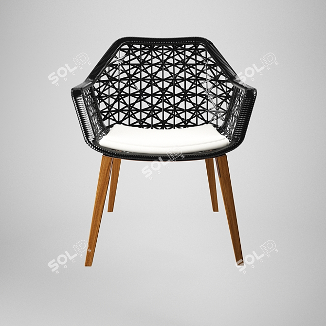 Designer Dining Chair 3D model image 1