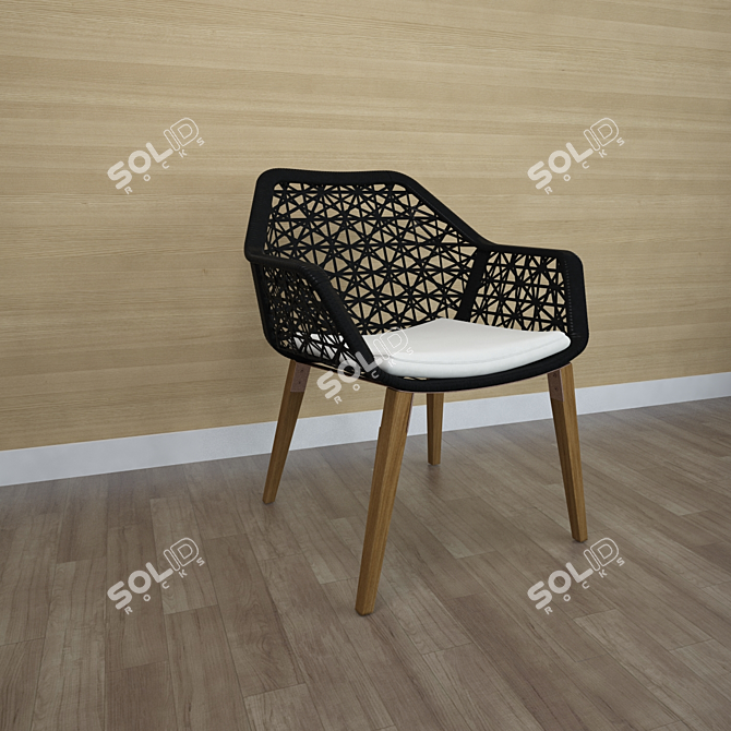 Designer Dining Chair 3D model image 3