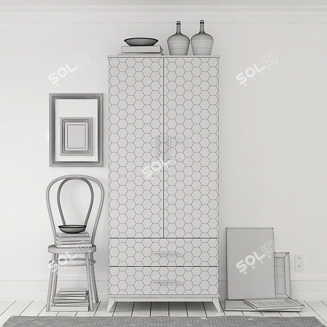 Designer Home Decor Set 3D model image 2