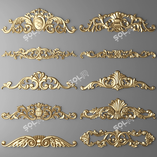 Elegant Embellishments Set 3D model image 1