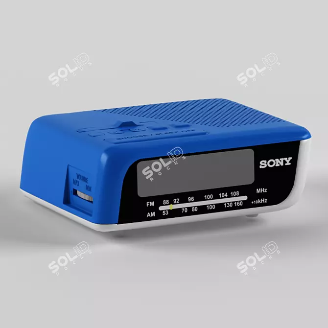 Compact Sony Clock Radios 3D model image 1
