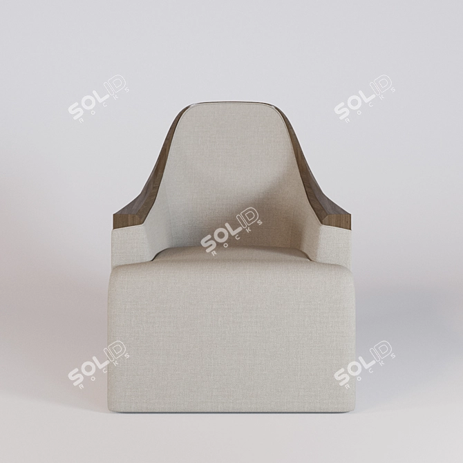 Elegant Georgette Lounge Chair 3D model image 2