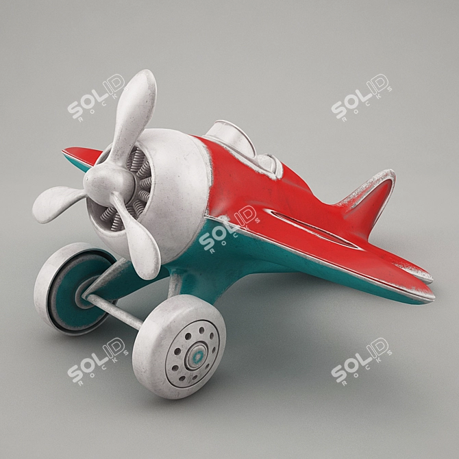 3D Toy Plane Model Kit 3D model image 1