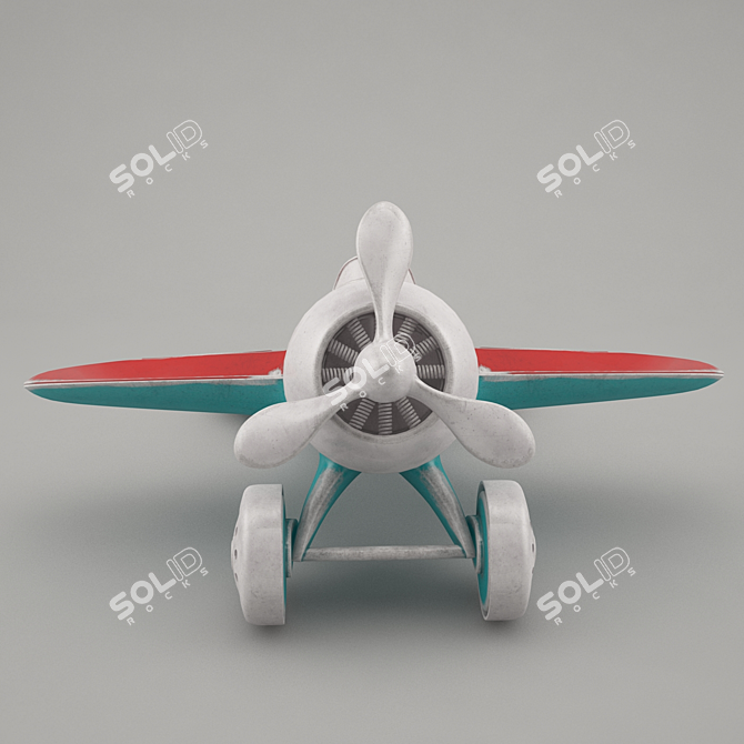 3D Toy Plane Model Kit 3D model image 2