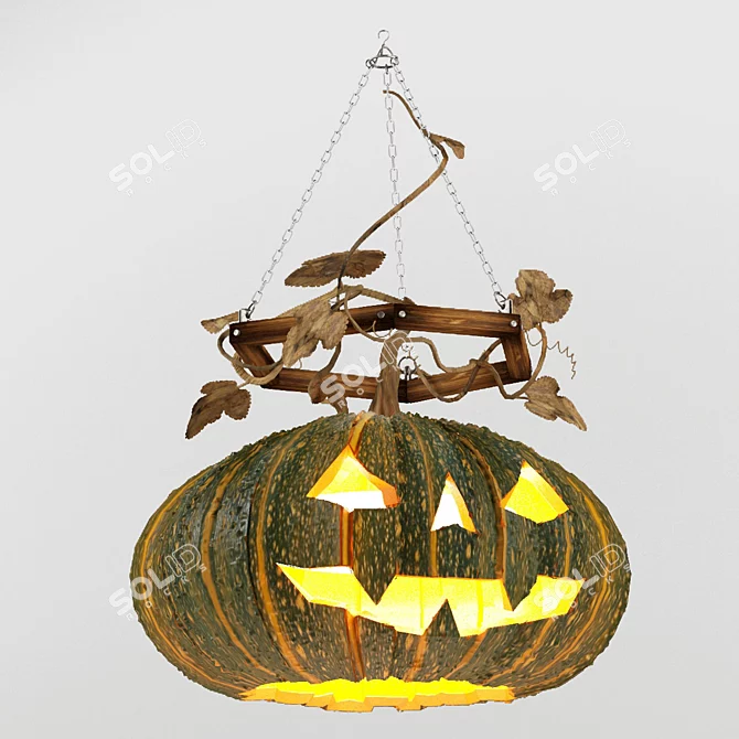 Spooky Pumpkin Chandelier 3D model image 2