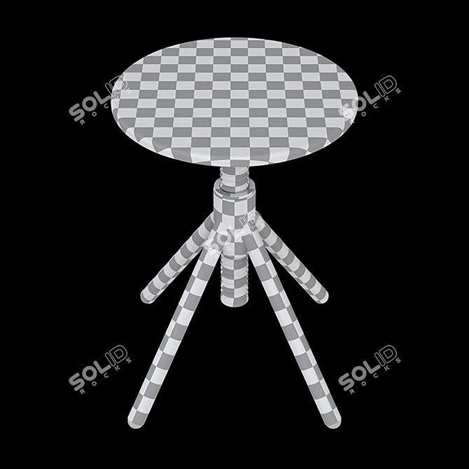 Sleek Thread High Stool 3D model image 3