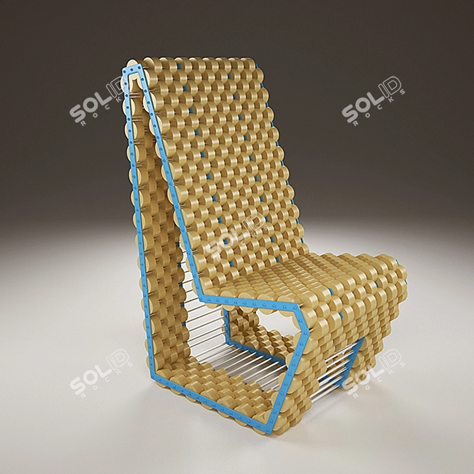 Eco-Friendly Cork Chair 3D model image 1