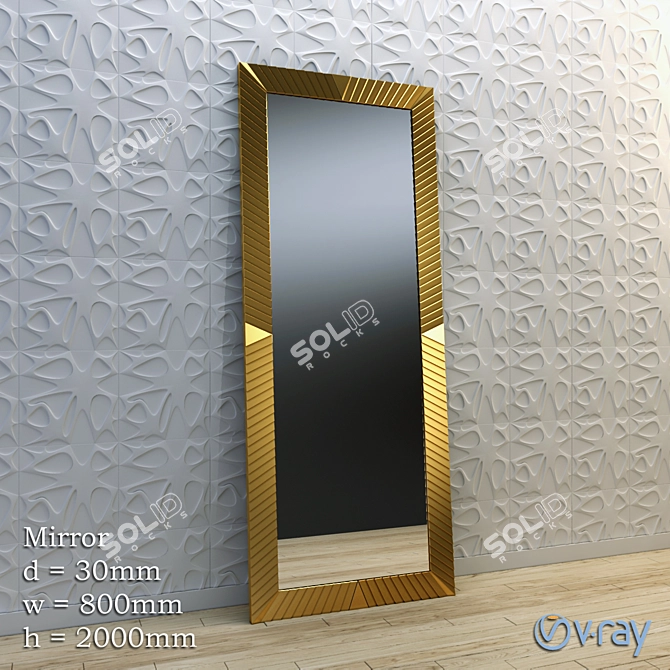 Reflections Floor Mirror 3D model image 1